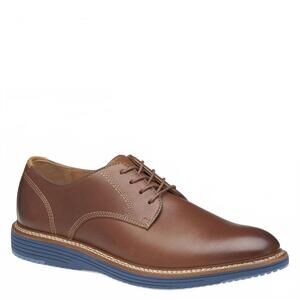 NEW JOHNSTON & MURPHY men's upton plain toe leather oxford shoes in brown